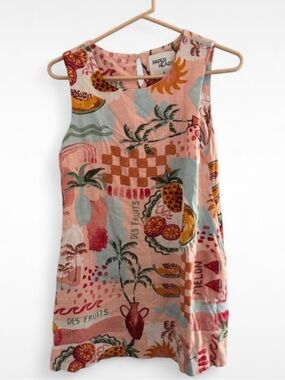 Pink Tropical Print Dress